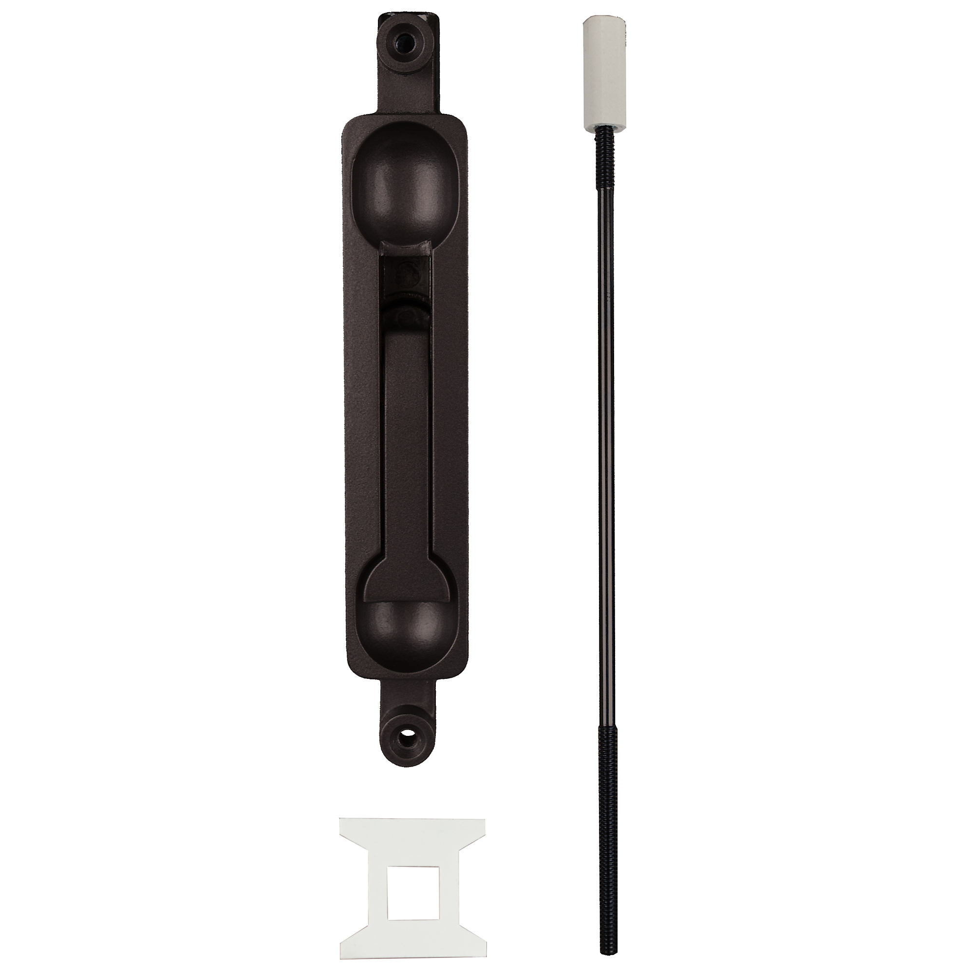 Global Door Controls Mortise Flush Bolt — 10in. Length, 7/8in. Rod Extension, Duronodic, Model# TH1100-FB1-DU